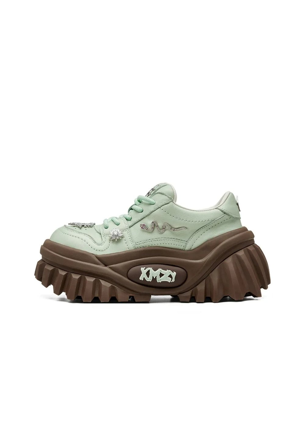 XMZY | Slytherin Platform Summer Loafers-Green&Brown - PSYLOS 1, XMZY | Slytherin Platform Summer Loafers-Green&Brown, Chunky Sneakers, XMZY•JAPAN, PSYLOS 1